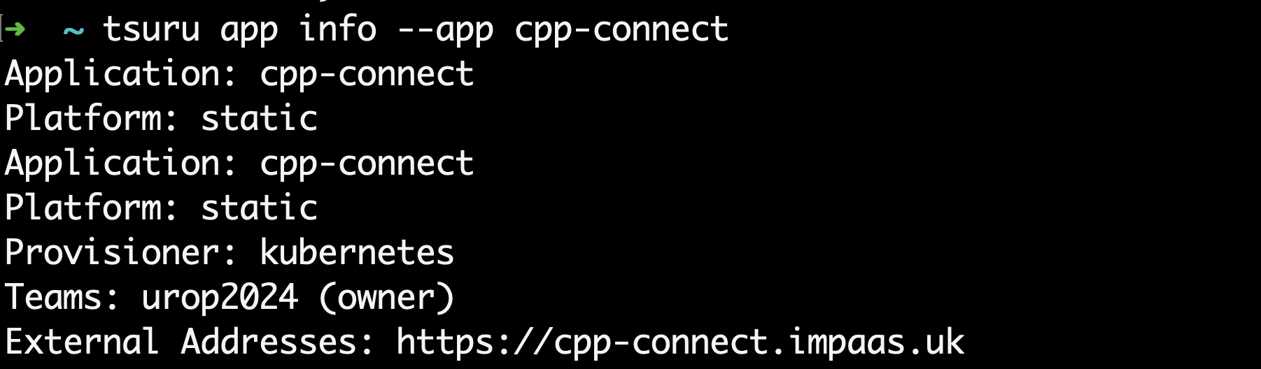 Impaas cli example